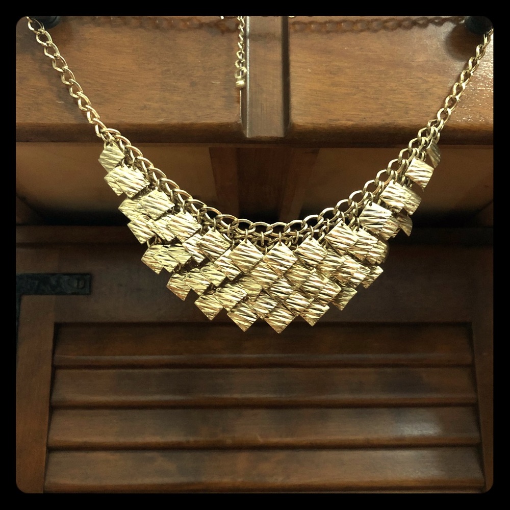 Gold Statement Necklace Layered